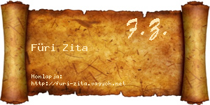 Füri Zita névjegykártya